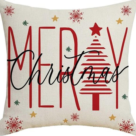Christmas Pillow Covers Nutcracker Holiday Decor Decorative Cases Decoration Red - Picture 4 of 5